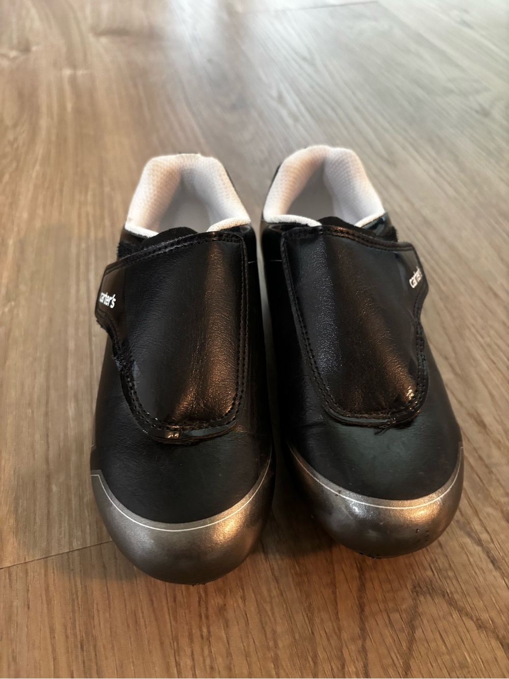 Carter Kids Cleats with Silver Toe Cap Size 12